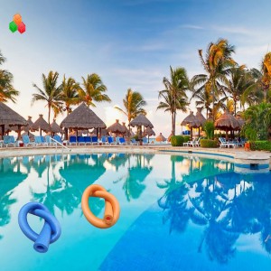 Dongguan anpassad logotypform ROHS 10mm 20mm vit expanderad epe polyeten skumstödstång rör nudlerör för barn \/ vuxen