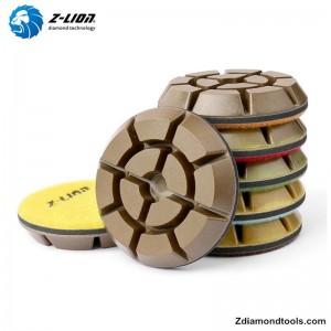 Polerplattor ZL-16K på våt hartsbetong