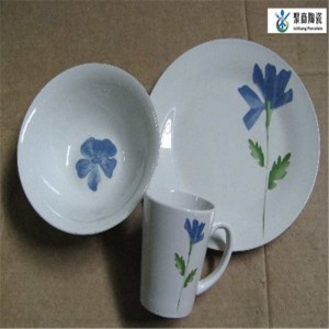 middag ware-12-delad porslin middagssats med klippta dekaler