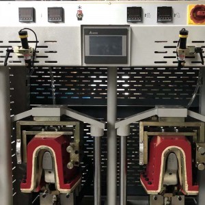 läder sportskor vamp övre tillverkning av airbag häl bakparti häl formning formning maskin