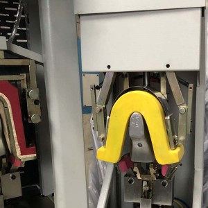 läder sportskor vamp övre tillverkning av airbag häl bakparti häl formning formning maskin