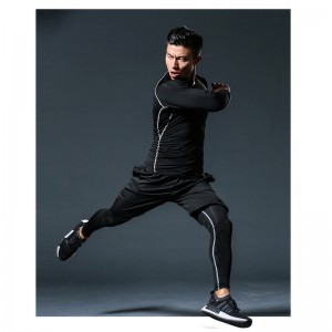 FDMM001-långärmad T-shirt för träningssport för män