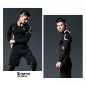 FDMM001-långärmad T-shirt för träningssport för män