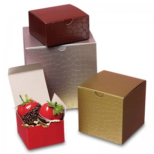 Färgad alligator präglad Tuck Top Box