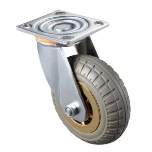 Heavy Duty - Förkromad hölje med brown2 TPE-hjul