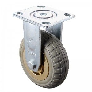 Heavy Duty - Förkromad hölje med brown2 TPE-hjul