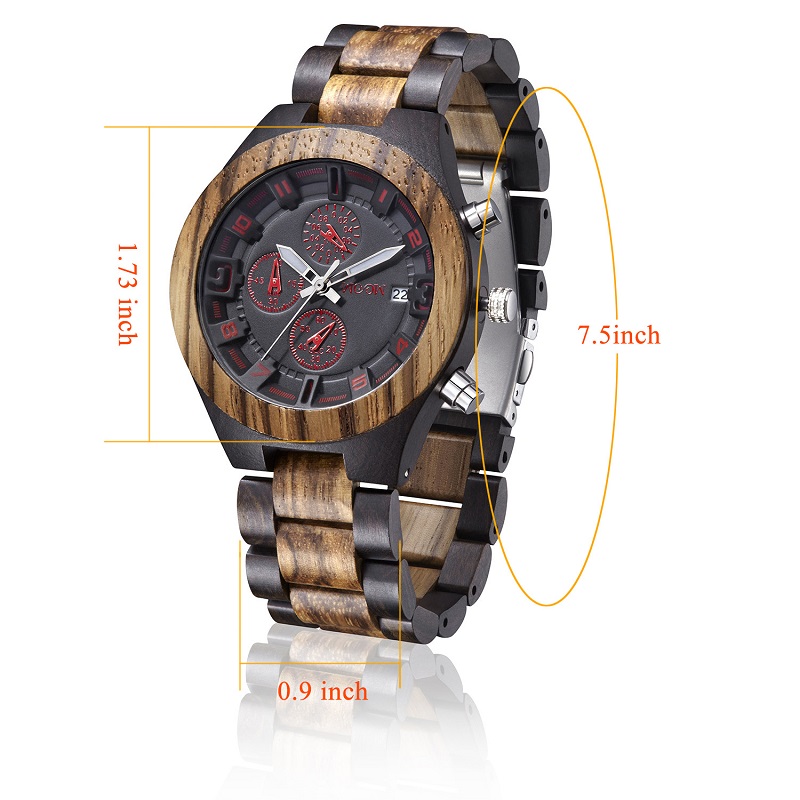 Nya produkter anpassade logotyp armbandsur för män träklocka trä