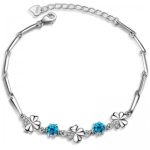 Saphire kvinnorarmband cubic zirconia armband