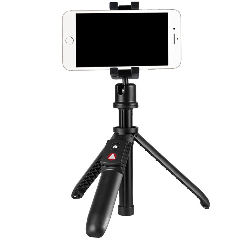 KINGJOY 5 delar Mini Selfie Stick med vikbart ben för att byta till stativ med Bluetooth-kontroll