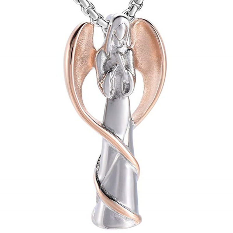 Cremation hänge ängel hänge halsband urn hängsmycke 925 sterling silver hänge