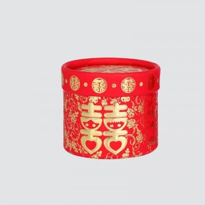 Custom Wedding Happy Event Cylinder Box Candy Food Gift Box