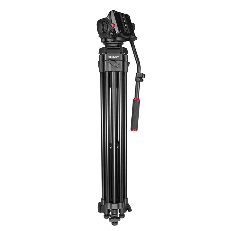 KINGJOY 3-delad professionell tungviktstativ VT-2100L med vätskedämpande huvud VT-3530 för videokamera