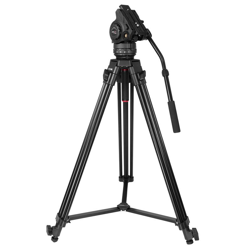 KINGJOY 3-delad professionell tungvaktstativ VT-2100L med vätskedämpande huvud VT-3550 för videokamera