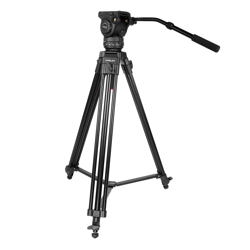 KINGJOY 3-delad professionell tungvaktstativ VT-2100L med vätskedämpande huvud VT-3550 för videokamera