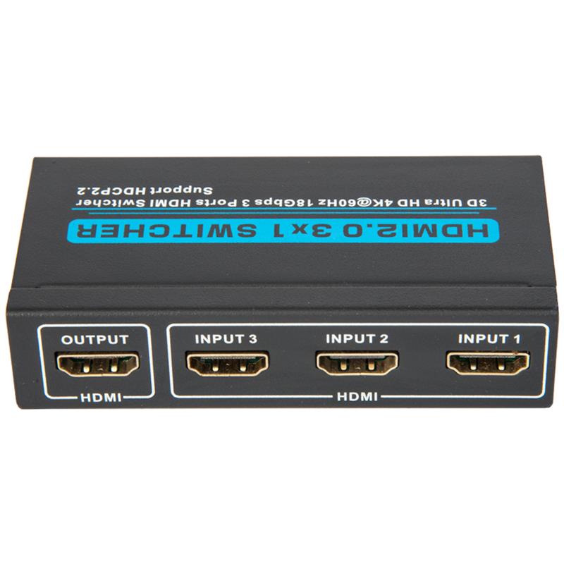 V2.0 HDMI 3x1 Switcher Support 3D Ultra HD 4Kx2K @ 60Hz HDCP2.2