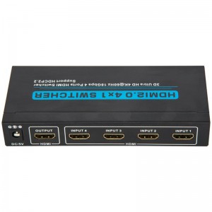 V2.0 HDMI 4x1 Switcher Support 3D Ultra HD 4Kx2K @ 60Hz HDCP2.2