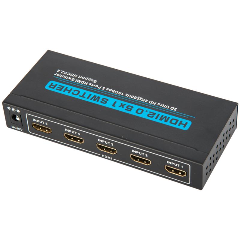 V2.0 HDMI 5x1 Switcher Support 3D Ultra HD 4Kx2K @ 60Hz HDCP2.2