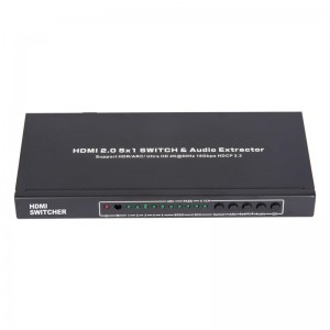 V2.0 HDMI 5x1 Switcher & Audio Extractor Support ARC Ultra HD 4Kx2K @ 60Hz HDCP2.2 18 Gbps