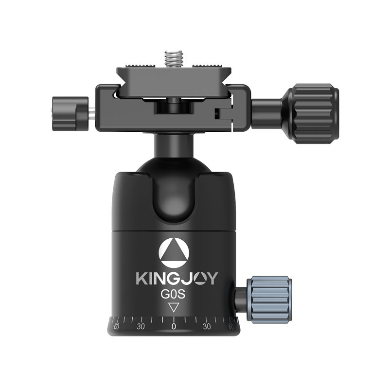 KINGJOY G0S ny design 360 graders rotationsbollhuvud med arca schweizisk snabbkopplingsplatta