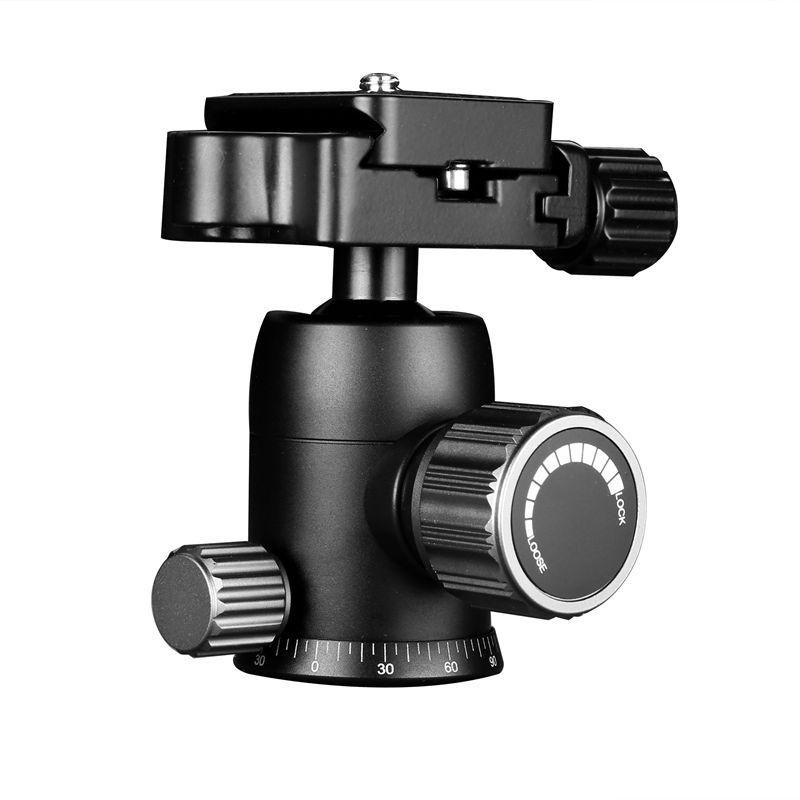 KINGJOY G00 ny design 360 graders rotationsbollhuvud med arca schweizisk snabbutlösningsplatta