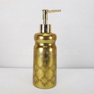 Runda laserskurna mosaikguldtillbehör för badrum i glasmönster