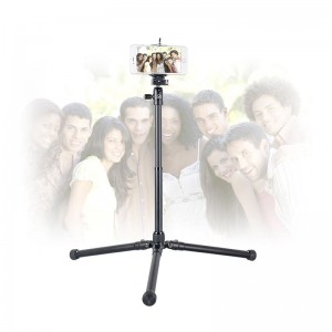 Kingjoy SC056 5 sektions fällbara stativsatser med låg vinkelfotografering och mittpelare kan användas som monopod