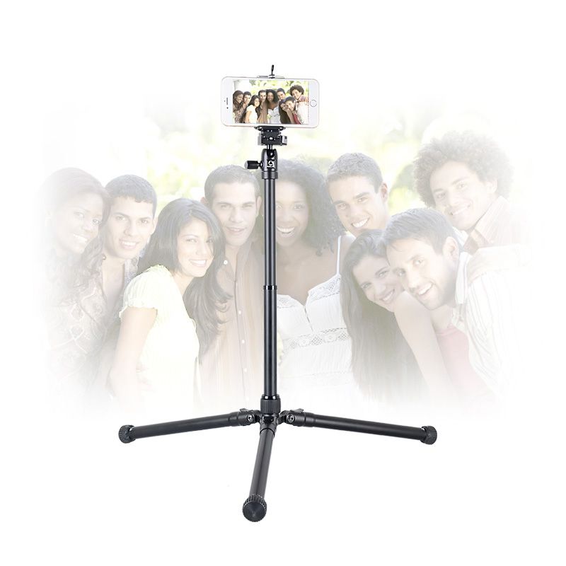 Kingjoy SC056 5 sektions fällbara stativsatser med låg vinkelfotografering och mittpelare kan användas som monopod
