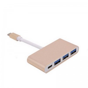 4-i-1 USB-typ C till USB 3.0x3 + typ C navadapter