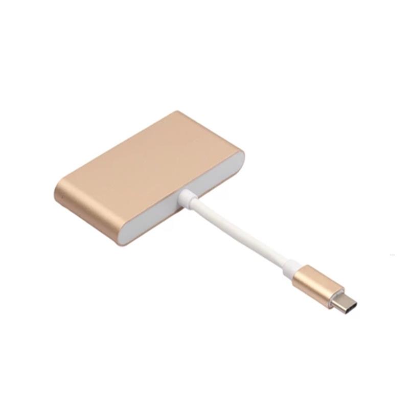 4-i-1 USB-typ C till USB 3.0x3 + typ C navadapter
