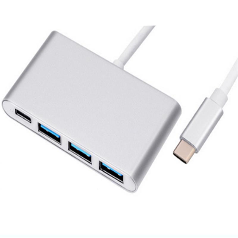 4-i-1 USB-typ C till USB 3.0x3 + typ C navadapter
