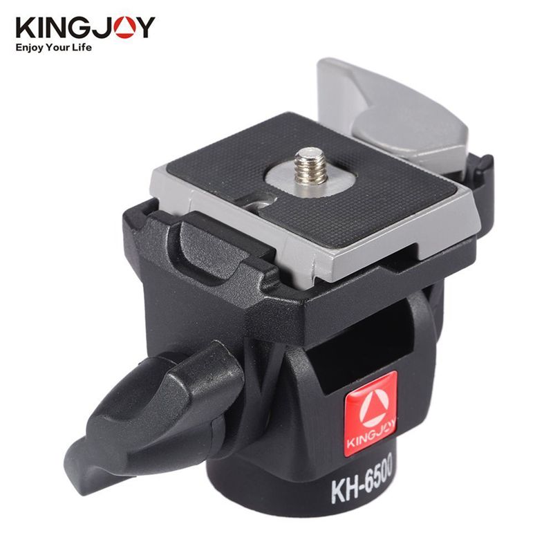 Kingjoy Professional Wearable 2-vägs Pan Tilt Aluminium Swivel Camera Photo Head KH-6500