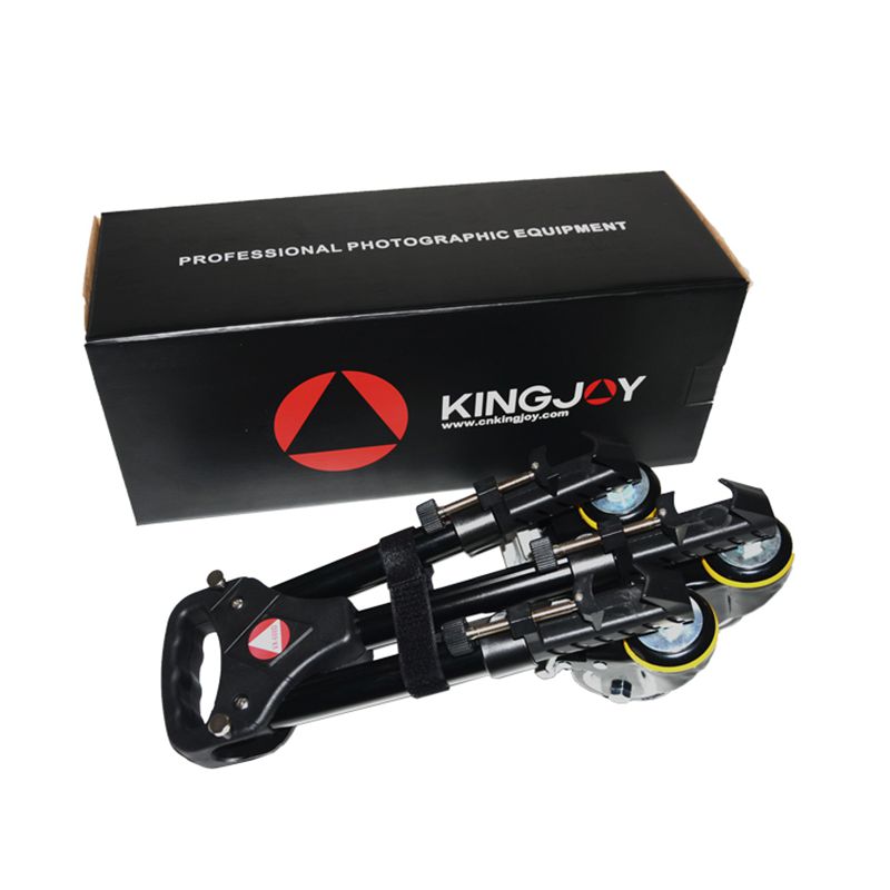 Kingjoy professional Heavy duty trehjuls video stativ dolly skjutreglage VX-600 andra stativtillbehör