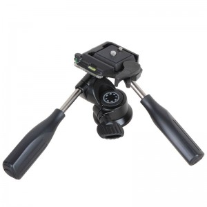 Kingjoy 3-vägs lutningshuvud, utomhus pan tilt tilt, pan tilt tilt camera head