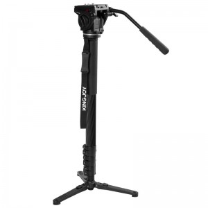 Kingjoy aluminium utdragbar monopod med mini stativ bas