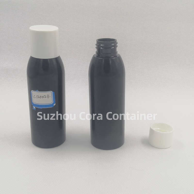 120ml Neck Size 24mm Pet Plastisk kosmetisk flaska med Screwing Cap