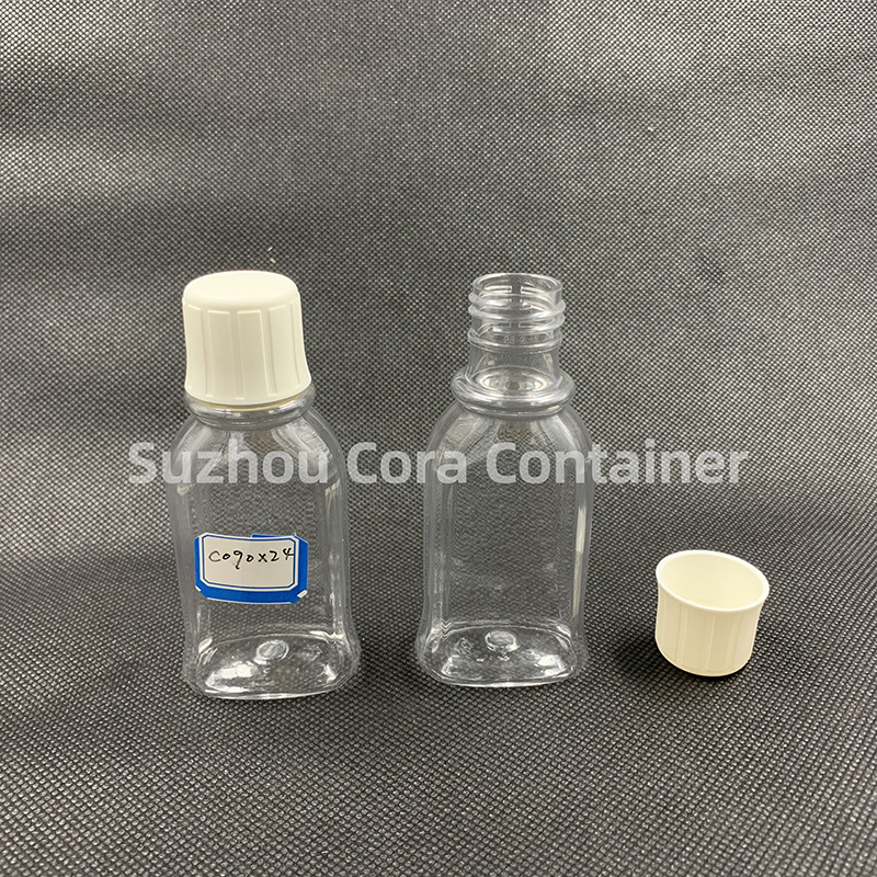 90ml Neck Size 24mm Pet Plastisk kosmetisk flaska med Screwing Cap
