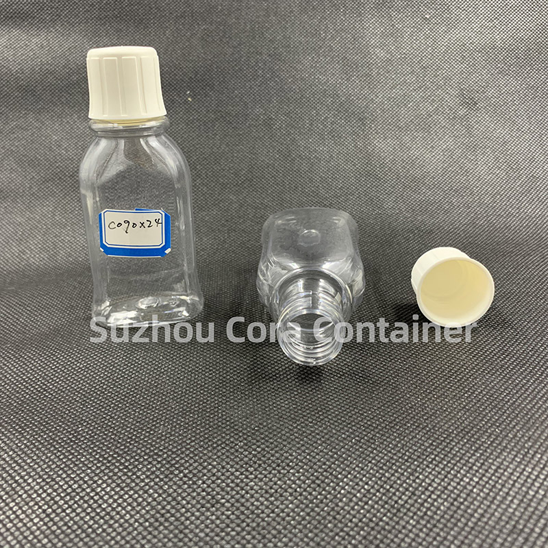 90ml Neck Size 24mm Pet Plastisk kosmetisk flaska med Screwing Cap