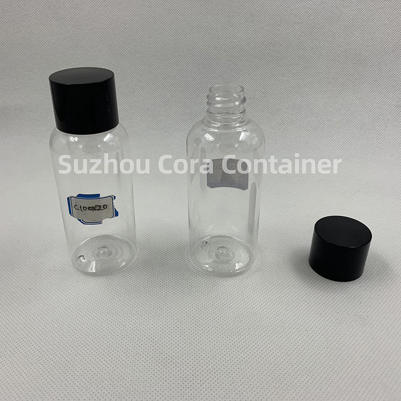 100ml Neck Size 20mm Pet Plast Cosmetisk Flaska med Screwing Cap