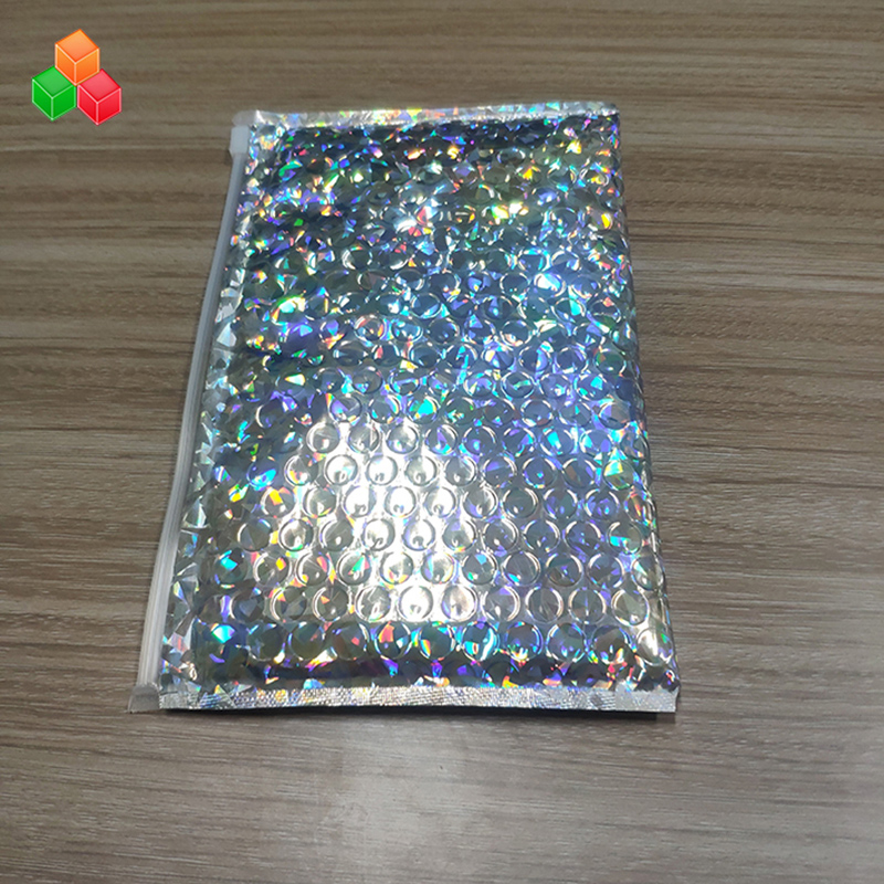 Konstruktionsstorlek mode vattentät zip- tillslutning laser film bubbelbåse / chocksäker laser woman makeup / presentbubbla dragkedja väska