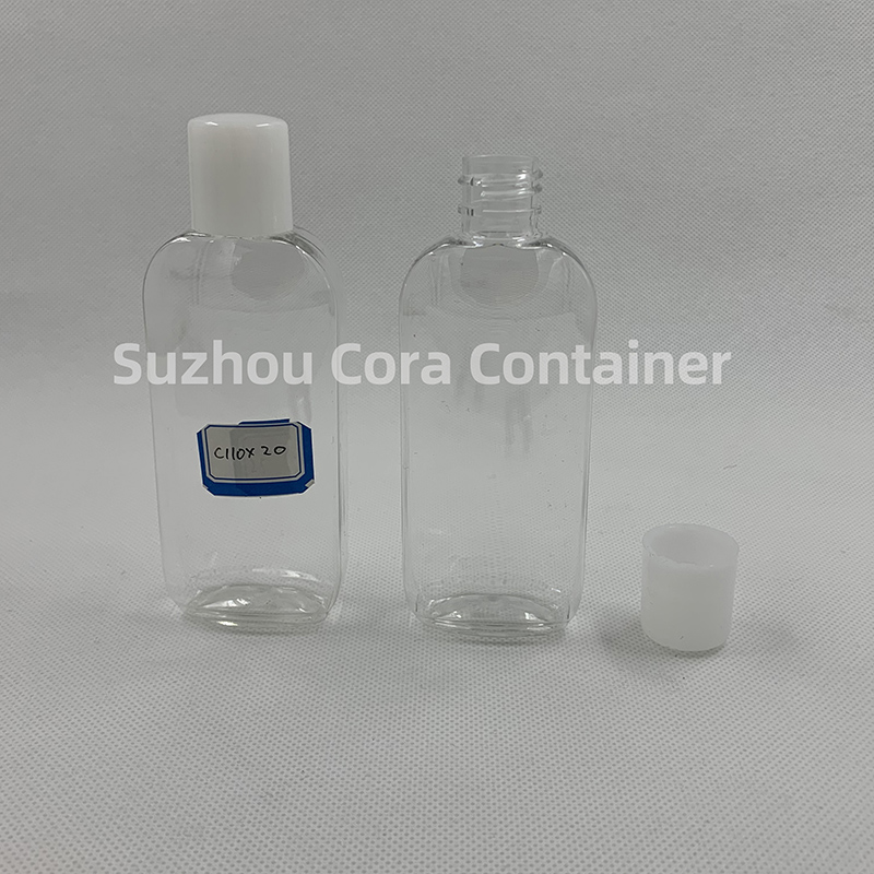 110ml Neck Size 20mm Pet Plast Cosmetisk Flaska med Screwing Cap