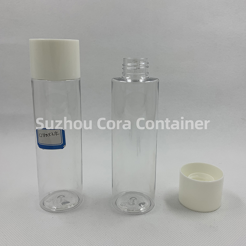 160ml Neck Size 24mm Pet Plastisk kosmetisk flaska med Screwing Cap