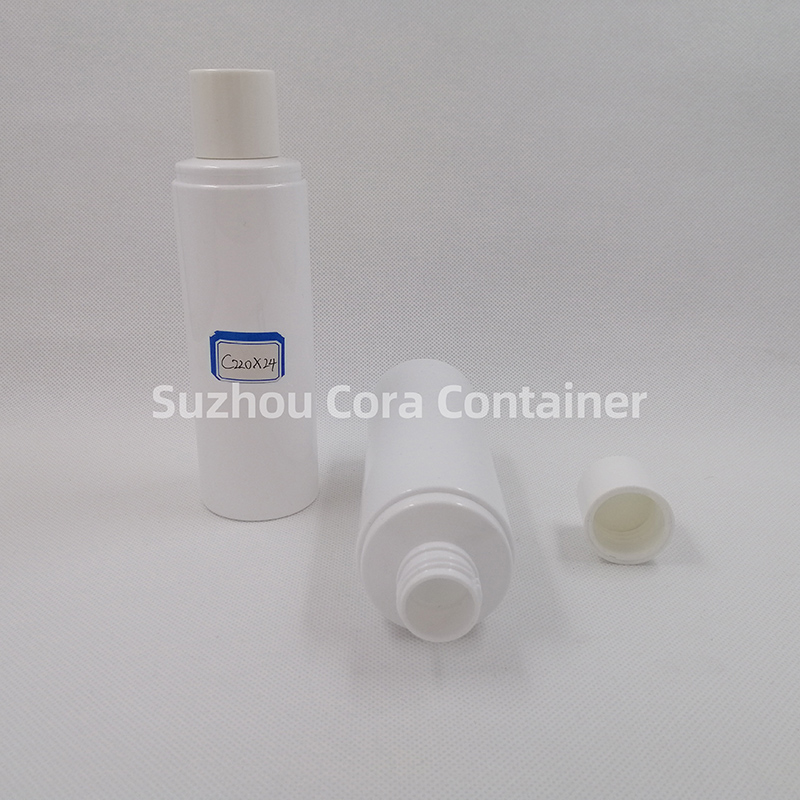 220ml Neck Size 24mm Pet Plastisk kosmetisk flaska med Screwing Cap