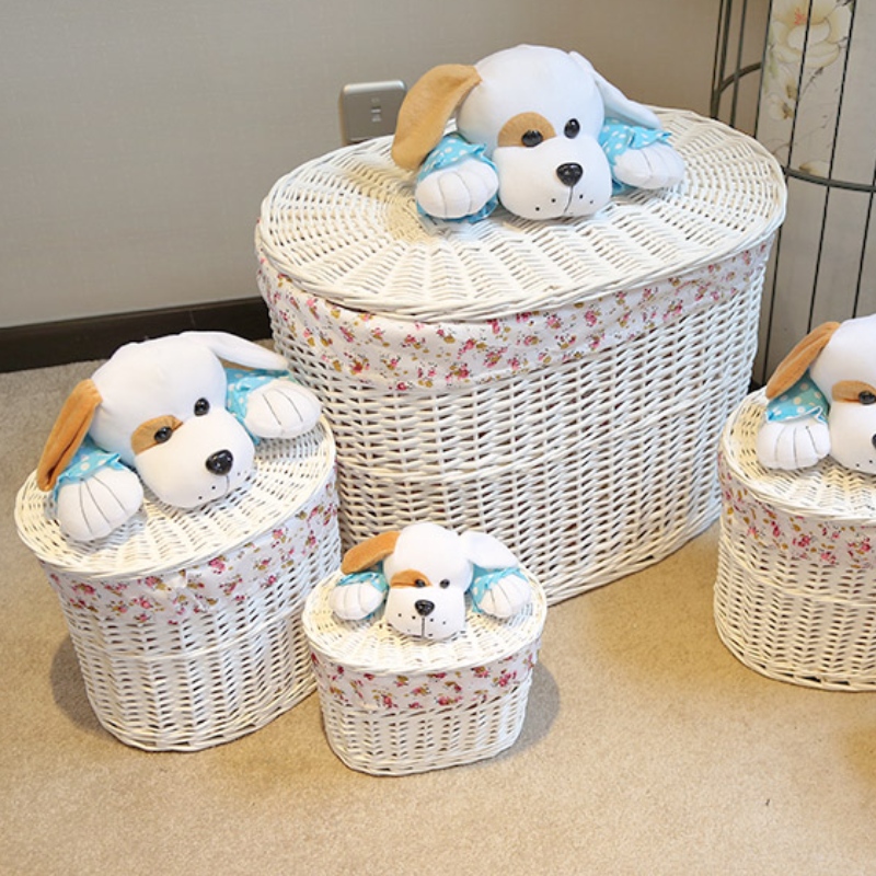 Willow Laundry Basket med lock