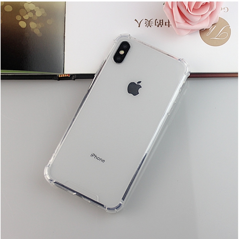 Mycket tydlig TPU + PC iPhone XS Max telefonfodral med antikroppshörn