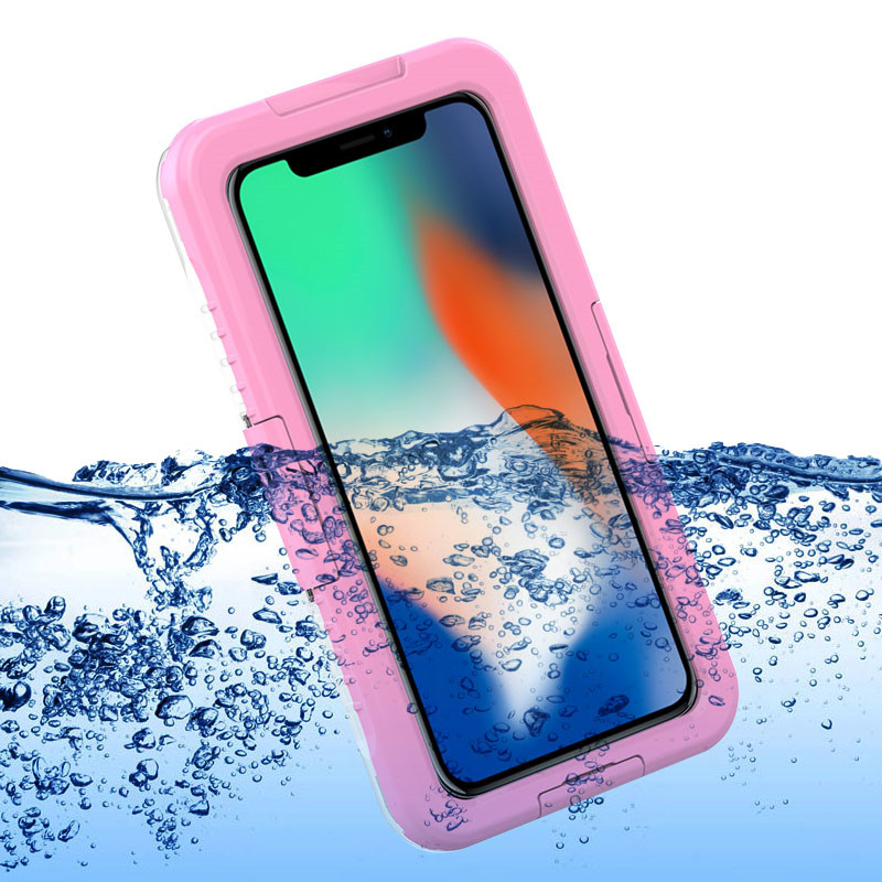 Bra vattentäta lådor, torrpåse för iPhone XS Max mobil telefon wterproof bag (Pink)