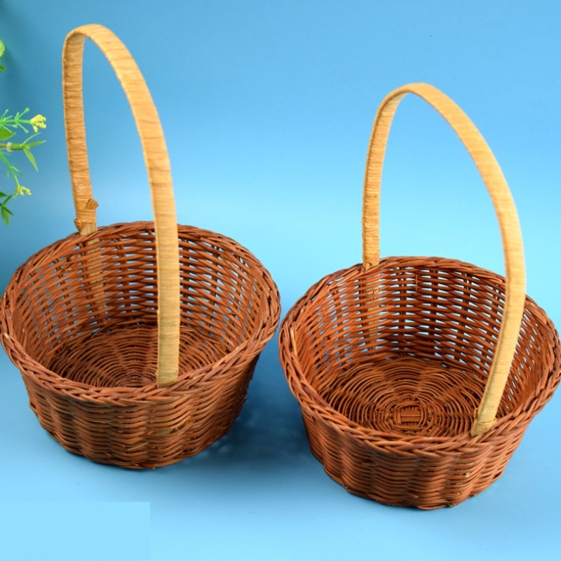 Vävnad korg med handle