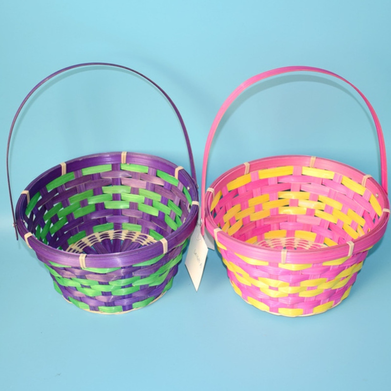Påsk färgad korg med handtag