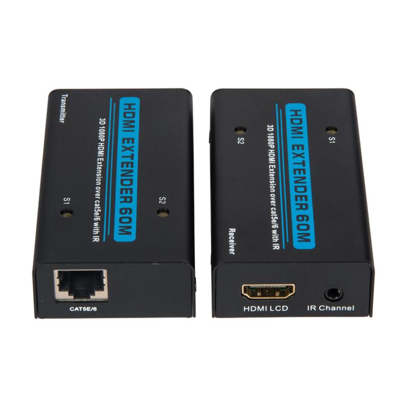 V1.3 HDMI Extendeder 60m över en enkel cat5e/6 kabel med IR-stöd Hel HD 1080P