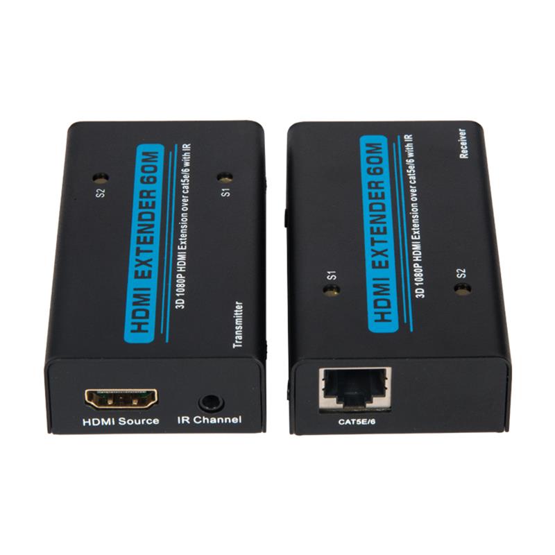 V1.3 HDMI Extendeder 60m över en enkel cat5e/6 kabel med IR-stöd Hel HD 1080P