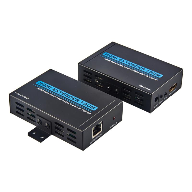 V1.3 HDMI Extender 120m över Single cat5e / 6-kabel stödjer Full HD 1080P